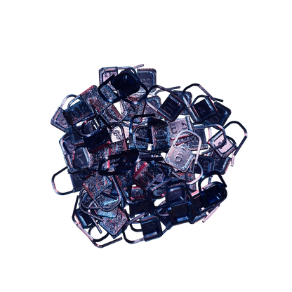 Crochet Locking Stitch Markers - Large - Maroon and Blue