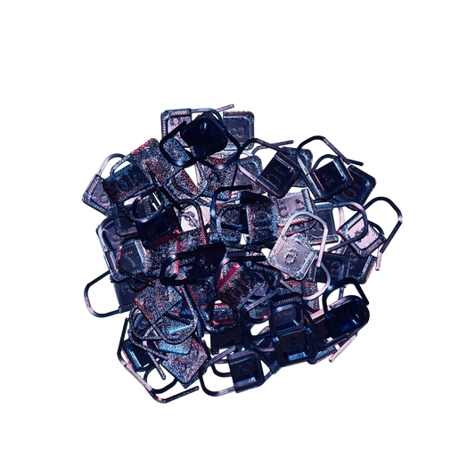 Crochet Locking Stitch Markers - Large - Maroon and Blue